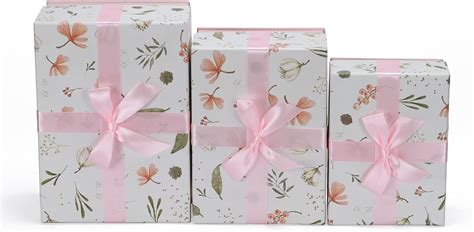 retangular metal crhistmas gift box|3 Pack Rectangular Gift Boxes with Deep Lids, .